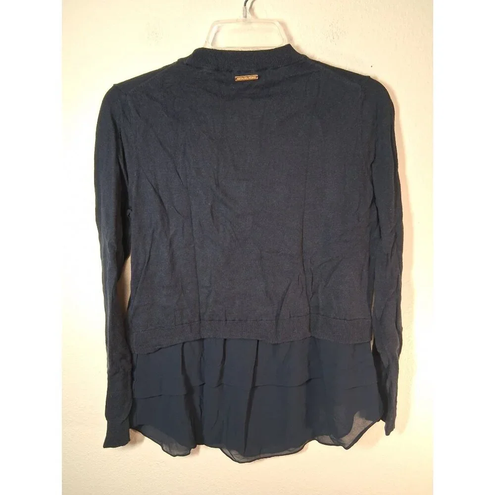 Michael Kors Knit Sweater Blouse Business Casual Boho Black Size Medium